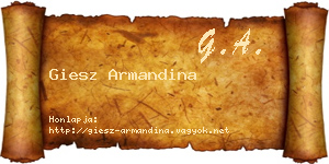 Giesz Armandina névjegykártya